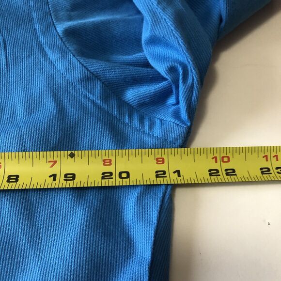 Geoffrey Beene Mens Shirt Geometric Fitted Wrinkle Free L/S Blue Size 15 - Picture 5 of 13